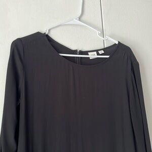 Long Sleeve Swing Dress True Black